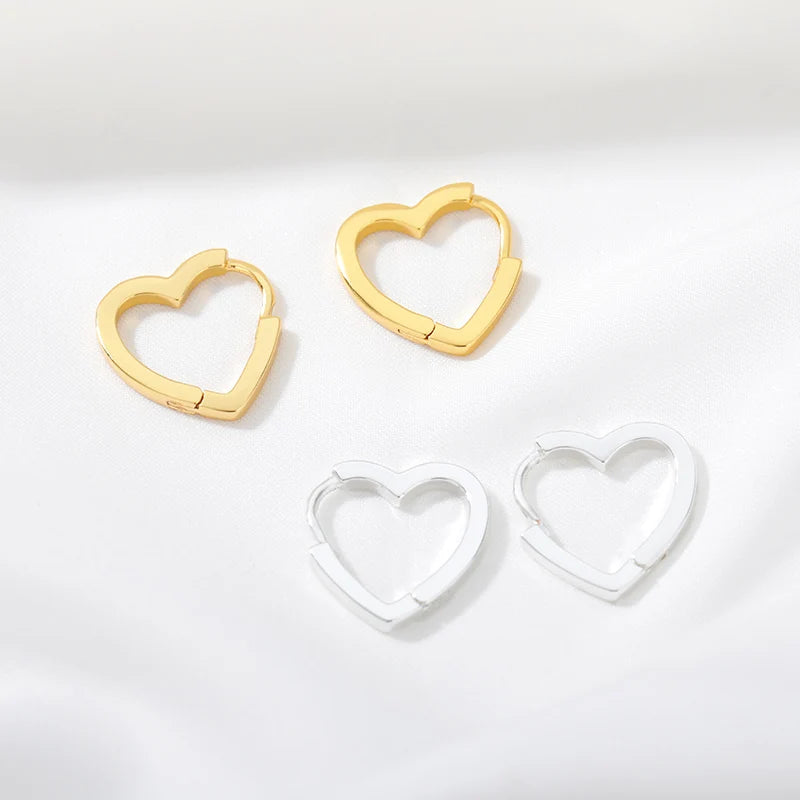Simple Heart Drop Earrings