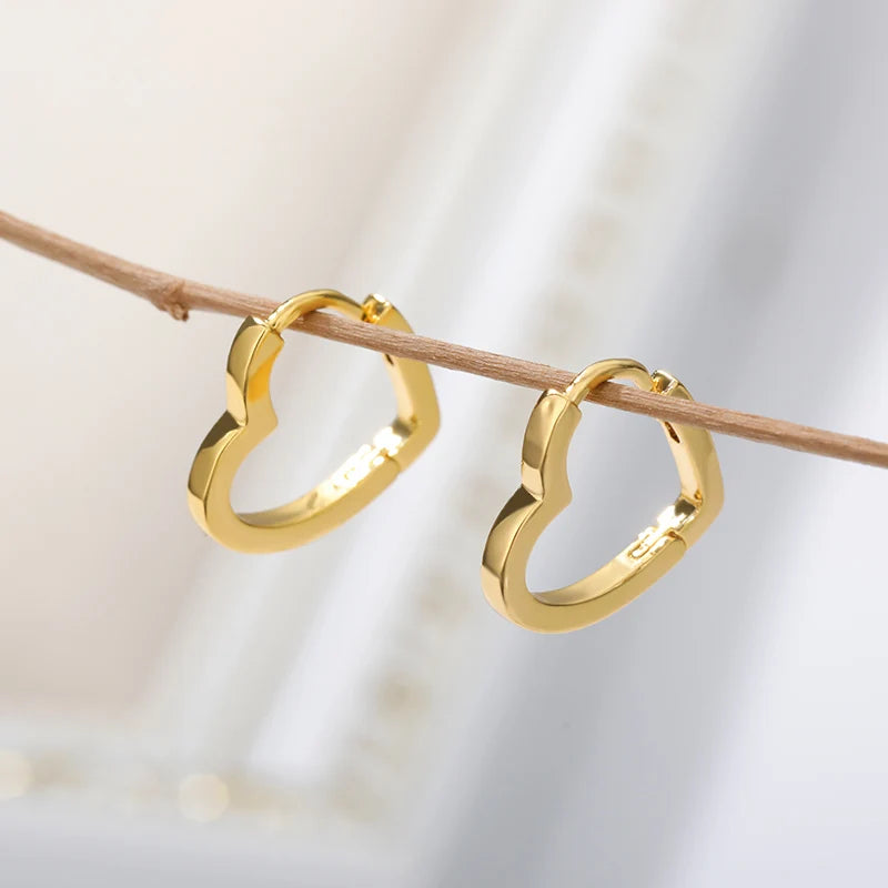 Simple Heart Drop Earrings